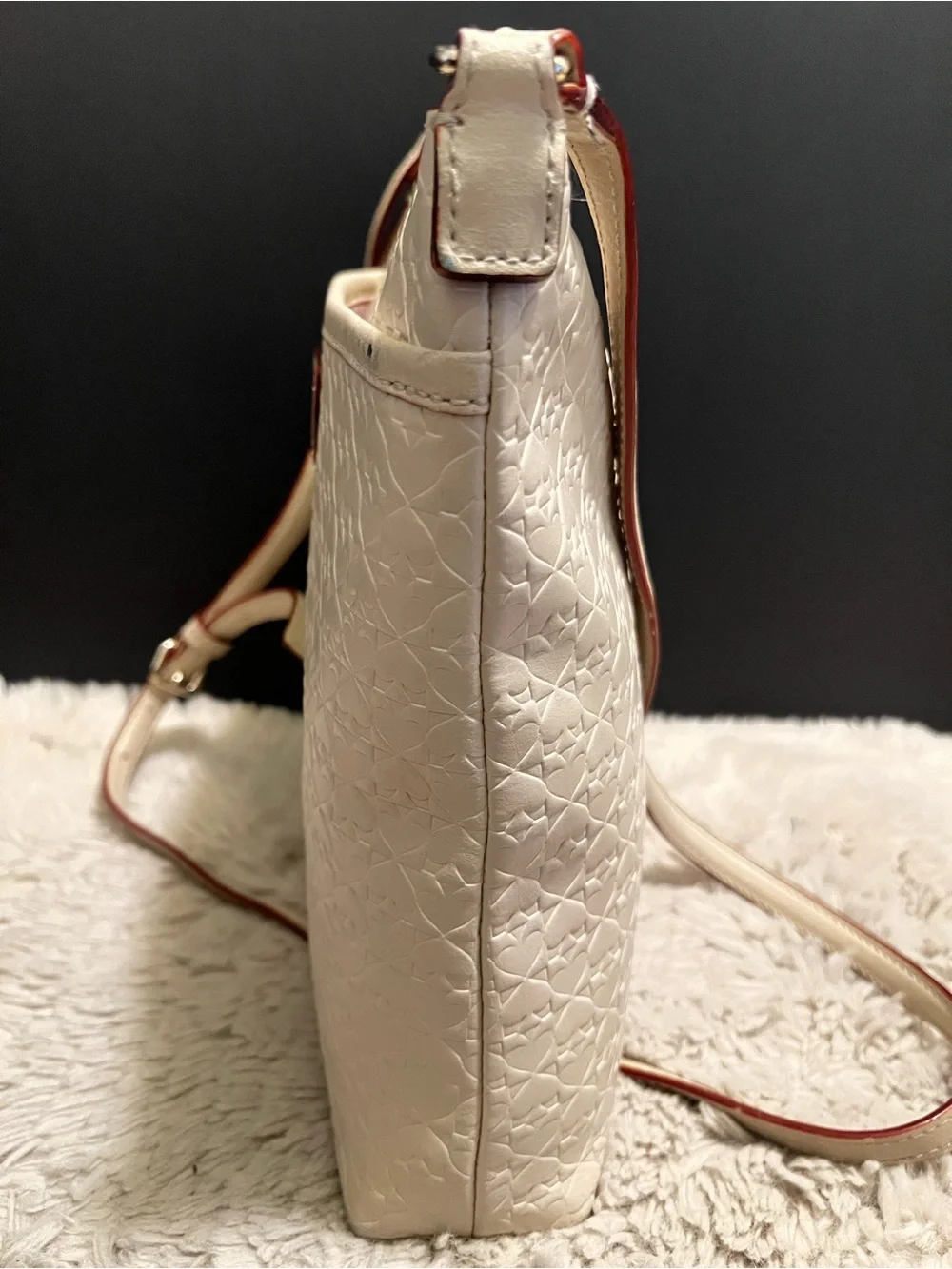 kate spade New York Penn Place Keisha Cream Embossed Leather Crossbody Bag